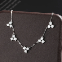 Vente en gros de colliers à maillons fins en argent 925 Moissanite avec étoile plaquée or Colliers du fabricant
