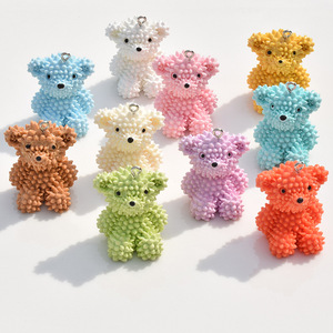 Lindo Colgante de Oso 3D de Dibujos Animados, de Resina Plástica, Colorido, DIY, para Bolsos, Llaveros, Cadenas de Teléfono, Accesorio de Verano 2023, Origen Jinhua GJ68 - Product Image 1
