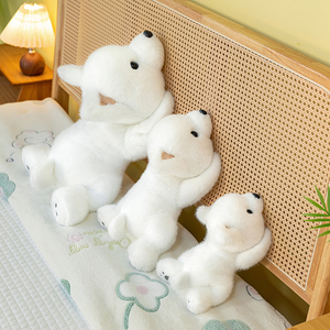 לבן fluffy כלב plush צעצועים cuddle חמוד ממולא גור צעצועים רכים מערב הרמה כלב ממולא צעצועים - Product Image 5