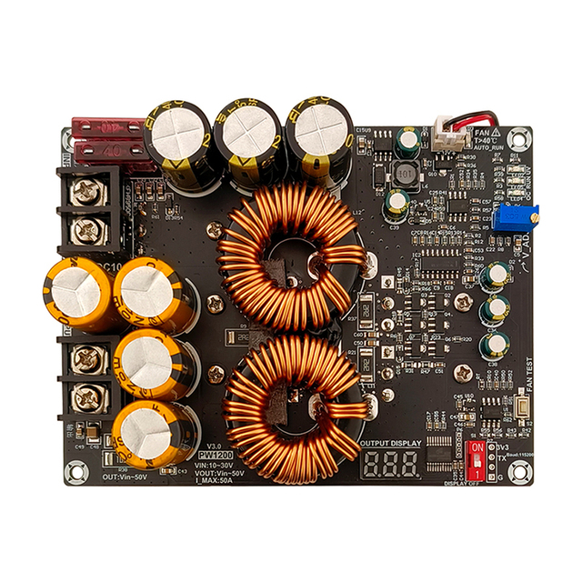 1200W 50A High Current boost Power Module Dual Inductance Audio Amplifier Dedicated Power Supply PW1200