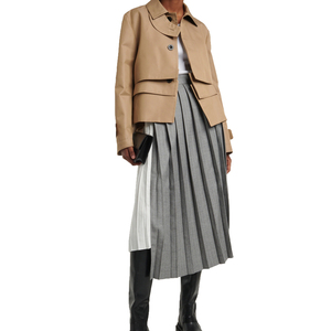<span class=keywords><strong>Falda</strong></span> MIDI asimétrica <span class=keywords><strong>de</strong></span> lana plisada <span class=keywords><strong>de</strong></span> <span class=keywords><strong>vaca</strong></span> nueva con diseño personalizado al por mayor <span class=keywords><strong>de</strong></span> fábrica - Product Image 2