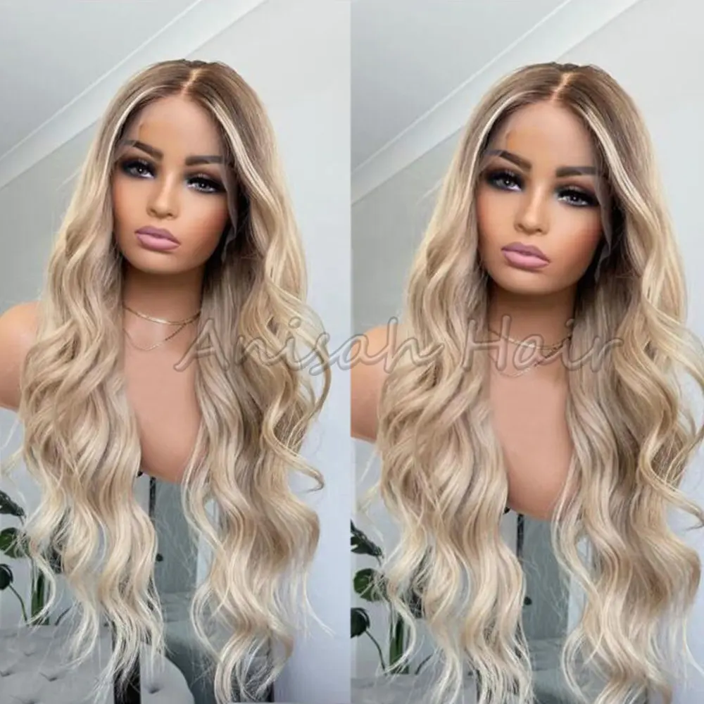 Cuticle Aligned Brazilian Platinum Blonde Lace Front Wigs Human Hair HD Transparent Lace Human Hair Wigs For Black Women