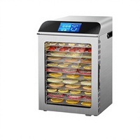 Déshydrateur intelligent pour fruits et légumes, usage domestique et commercial, automatique, 800W, 110/220V, acier inoxydable