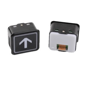 Bouton poussoir d'ascenseur DL-PO2, design minimaliste en métal, indicateur flèche vers le haut pour panneau de commande d'ascenseur - Product Image 1