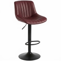 Chaise de bar moderne de luxe, tabourets de bar à dossier haut pour îlot de cuisine, chaise haute pivotante réglable pour restaurant