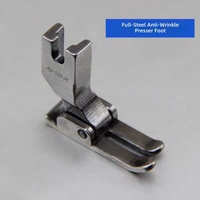 Pied presseur anti-plis pour machine à coudre industrielle, plaque à aiguille à dents, engrenage de positionnement de point pour tissus fins à couture plate