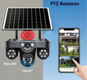 Fosvision Eseecloud 8MP4レンズ AOV 4G IPカメラ HD屋外<span class=keywords><strong>CCTV</strong></span>ナイトビジョン 双方向PTZモバイル追跡 ソーラークラウドカメラ - Product Image 2