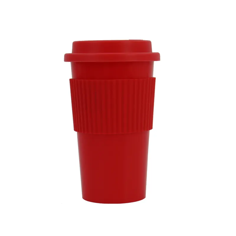 Copo de café plástico reutilizável da pp 16oz, copo de café ao ar livre da subolmação, atacado, novo estilo moderno, copo de café com tampa