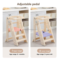 Chaise haute pour bébé, moderne, pliable, convertible, en plastique, chaise de repas pour enfants avec des dispositifs de sécurité pour le comptoir de cuisine et la table à manger