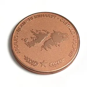 工厂批发定制标志玫瑰金电镀金属纪念品硬币印刷空白挑战硬币