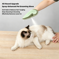 Gants de toilettage multifonctionnels portables 2026 avec fonction pulvérisation, anti-statiques, écologiques, pour l'élimination des poils de chats et chiens, et massage