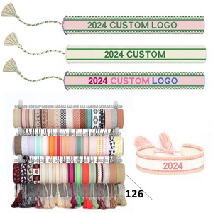 Bracelet d'<span class=keywords><strong>amitié</strong></span> personnalisé avec <span class=keywords><strong>texte</strong></span>/logo brodé à la main pour mariage bijoux de vacances - Product Image 4