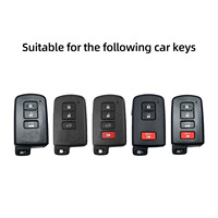 Housse de clé pour Toyota, étui de protection pour clé intelligente pour Toyota Sequoia Highlander XLE Camry, Corolla XSE RAV4 Tundra Tacoma
