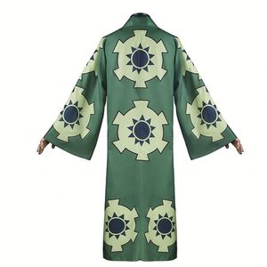 Une pièce <span class=keywords><strong>Zoro</strong></span> Roronoa Cosplay Costume complet Style japonais Kimono Yukata avec cape Anime Costumes ensemble complet - Product Image 3