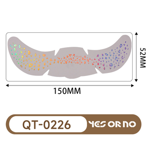 Autocollants de <span class=keywords><strong>tatouage</strong></span> temporaire en papier blanc sur mesure maquillage de tache de rousseur Flash Laser holographique étanche pour la conception de visage Sexy de corps - Product Image 6