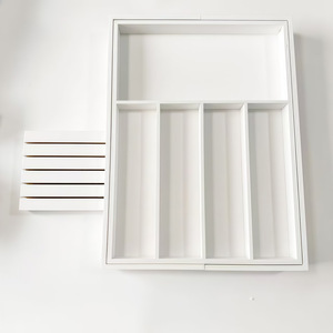 Bamboo <b>Kitchen</b> Knife Organizer Expandable Drawer Compartment <b>Box</b> With Partitions For Cutlery <b>Storage</b> - Product Image 2