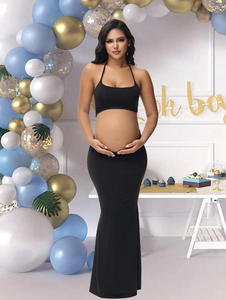 <span class=keywords><strong>Robe</strong></span> de grossesse dos nu à bretelles, pour studio photo, sexy, <span class=keywords><strong>moulante</strong></span>, taille empire, pour femmes enceintes - Product Image 6