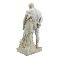 Statue d'Hercule en résine personnalisée OEM, sculpture en polyrésine de l'Heracles Farnese, mythologie grecque et romaine, copie de sculpture de musée pour la décoration intérieure