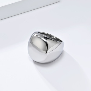 Geometric Mirror <b>Titanium</b> Steel <b>Ring</b> Gold Plated Unisex Fashion Jewelry Gift - Product Image 4