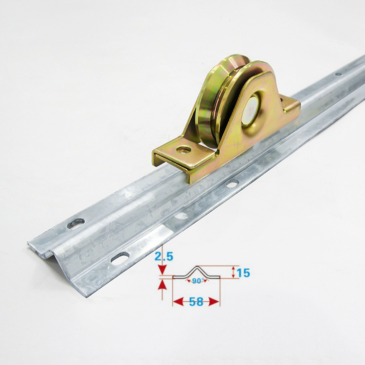 Цинк раздвижные двери нижний трек вешалка для одежды