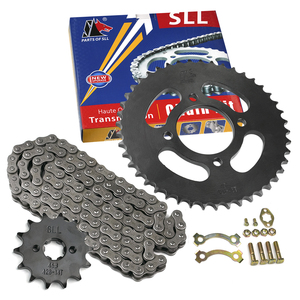 Piezas de Motocicleta Aptas para Kit de <span class=keywords><strong>Cadena</strong></span> de Motocicleta, <span class=keywords><strong>Cadena</strong></span> de Motocicleta <span class=keywords><strong>DID</strong></span>, Repuestos de Motocicleta <span class=keywords><strong>428H</strong></span>-45T/14T - Product Image 1