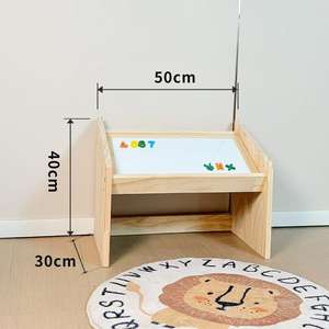 Lavagna Magnetica Bifacciale in Legno Massello con Supporto per Libri Illustrati, Uso Familiare e per Bambini, Due-in-Uno per Ragazze - Product Image 2