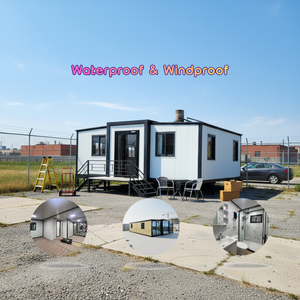 Maison pliante conteneurisée personnalisée à deux ailes extensibles et détachables, design moderne pour camping-car, camping, salle de bain, buanderie et bâtiments d'amenities - Product Image 1