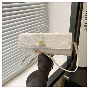 Bolso de Mano Cuadrado de PU para Mujer, Diseño de Cocodrilo 2025, Cierre Metálico, Gran Capacidad, Color Sólido, para Fiestas - Product Image 6
