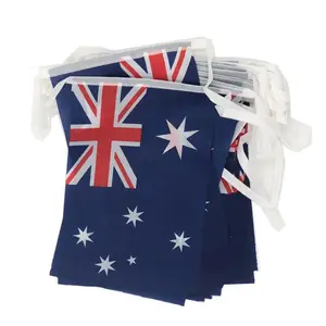 Sublimación Bandera Nacional decoración interior exterior colgante pequeño mini campaña banner Australia banderines bandera