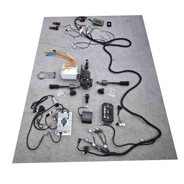 Gas/Diesel/Petrol Rickshaw to Electric, Three Wheeler Electric Conversion Kit with Integrated Smart MCU 5KW 72V DC Motor