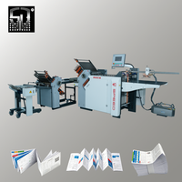 Machine à plier le papier industrielle A2 à boucle automatique, haute vitesse, pliage double parallèle et triple pliage pour dépliants d'instructions et manuels