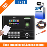 Sistema de Control de Asistencia con Huella Dactilar Biométrico USB TCP/IP ZK IN01-A, Reloj Checador de Oficina, Pantalla TFT de 3 Pulgadas, Almacenamiento en la Nube, Control de Acceso a Puertas