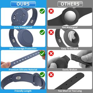 Étui en silicone pour AirTag, porte-clés de protection en silicone compatible avec les AirTags, support pour collier de chien, chat, animal de compagnie - Product Image 4