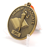 Médaille religieuse miraculeuse en or sur mesure en gros, médaille en métal 3D en fer, croix catholique, saint saint Benoît avec chaîne