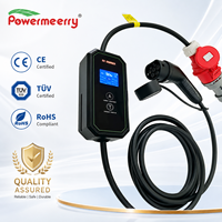 Chargeur EV portable 11 kW 16 A Type 2 triphasé 400 Vca 50 Hz IP67 avec câble de 5 m pour applications de charge domestique et de garage en Europe