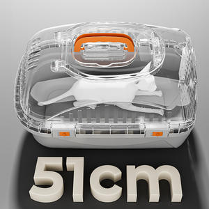 Cage de <span class=keywords><strong>transport</strong></span> portable en plastique pour animaux de compagnie avec toit ouvrant pour <span class=keywords><strong>chat</strong></span> et chien, cage de voyage pour <span class=keywords><strong>chat</strong></span>, fournitures pour animaux de compagnie pour les voyages en voiture - Product Image 3