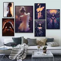 Peinture sur toile personnalisée sans cadre, femme nue dorée, art abstrait à l'huile, décoration murale moderne pour salon, chambre, hôtel