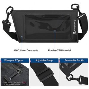 Sac à bandoulière multifonctionnel imperméable en TPU pour événements extérieurs pluvieux, pour garder les portefeuilles, les téléphones et les ordinateurs portables au sec - Product Image 6