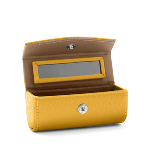 Xách tay da thật Túi mỹ phẩm với mở đóng cửa phong cách quốc gia Son môi chủ trường hợp có tính năng một gương - Product Image 6