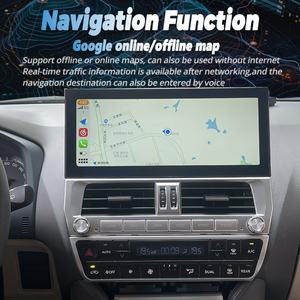 Radio Multimedia para Auto con Android de 12.3 Pulgadas, Reproductor de Video para Toyota Land Cruiser Prado 150 2018-2022, Unidad Principal con GPS y Carplay, con Panel de Aire Acondicionado - Product Image 3