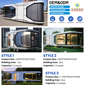 Maison Capsule Spatiale Préfabriquée Mobile Modulaire <span class=keywords><strong>de</strong></span> Luxe Traditionnelle Écologique en Acier Vert pour Hôtel - Product Image 4
