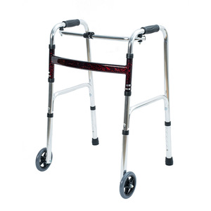 Wheeled Walking Aid Height Adjustable Folding <b>Walker</b> For Elderly And <b>Disabled</b> Patients With Two Wheels - Product Image 2