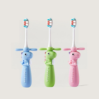 Brosse à dents pour bébé et enfant en bas âge, prix d'usine, poils nano en forme de dinosaure, manche doux en forme de lion ou d'ours, brosse à dents pour enfants