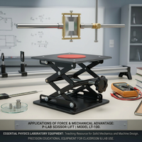 Table élévatrice à ciseaux Lab Jack à réglage manuel de la hauteur pour équipement de laboratoire de physique, matériel pédagogique et ressources d'enseignement