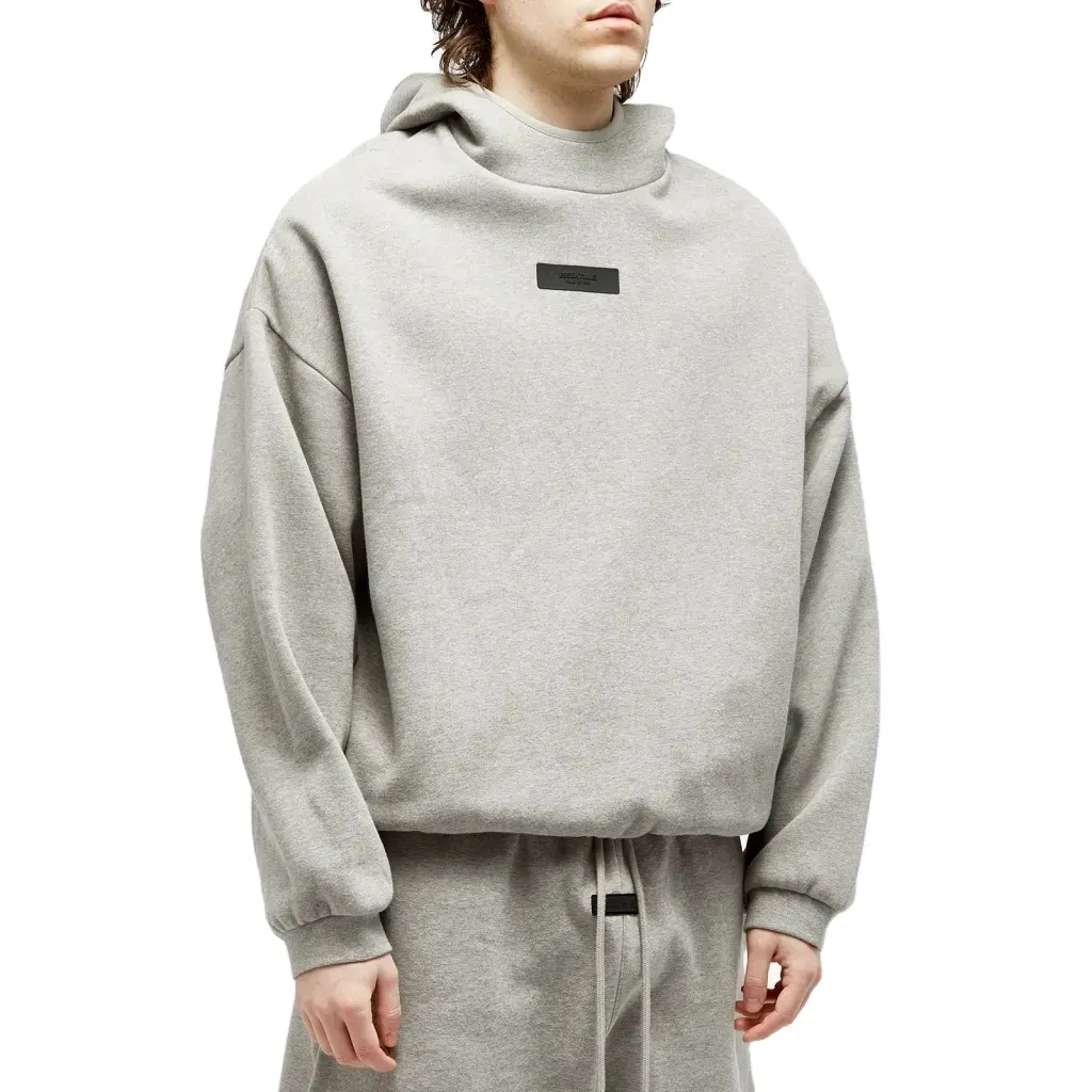 80% bông 20% polyester lông cừu trống Hoodies Tùy chỉnh cao su vá Áo Thun cắt quá khổ Áo