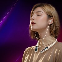 Penjualan terlaris JL Chipset olahraga Neckband Headset BT 5.4 Earphone nirkabel dengan tampilan daya LED Handsfree headphone