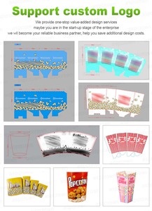 Blanco y Negro Película Noche Papel <span class=keywords><strong>Pop</strong></span> <span class=keywords><strong>Corn</strong></span> Cubos mini cajas de palomitas de maíz al por mayor - Product Image 2