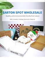 Boîte à pizza personnalisée avec logo en relief, luxe, auto-érectible, en carton ondulé robuste, biodégradable, recyclable, petit emballage