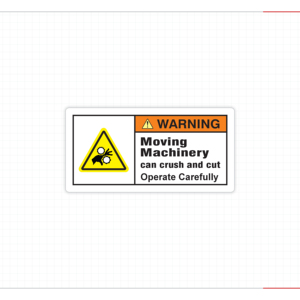 Warning Moving <b>Machinery</b> Safety Sign Crush and <b>Cut</b> Hazard Industrial Equipment Caution Sticker - Product Image 2