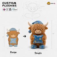 Fabricant de poupées en peluche personnalisées de vaches Highland à poils longs, très réalistes, jouets en peluche super doux, peluches anime pour enfants
